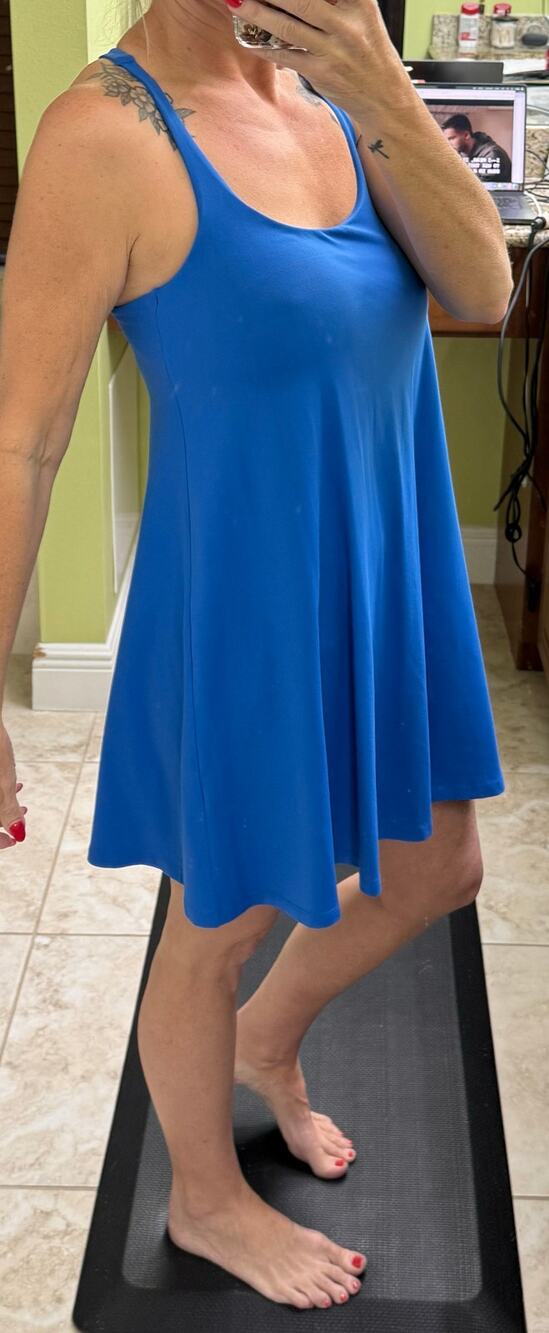 Susana Monaco royal blue dress flowy racerback NWT XS will fit a small too